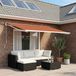 Prolenta Maison Exclusive - Vervangingsdoek voor zonneschermen, oranje en bruin, 350 x 200 cm, polyester