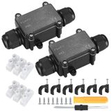 Boîte de jonction étanche - IP68 - 2 voies M20 - 5-9 mm et 9-12 mm - 2 pièces