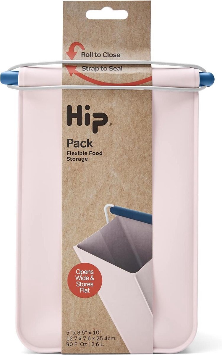 Hip Pack Medium - Herbruikbare Lunchzak - Siliconen/Polypropyleen - Roze