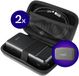 Buddi 2-Pack Sorted Powerbank Hoes - Kabel Organizer Tas - Harde Schijf Draagtas - Compact - 17x10x5cm - Grijs - Medium