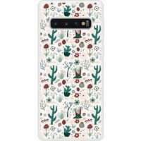 Samsung Bedrukt siliconen hoesje compatibel met Galaxy S10 Plus Cactus