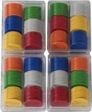 Longfield Fiches 25 mm – 240 Stuks in Box – Assorti Kleuren