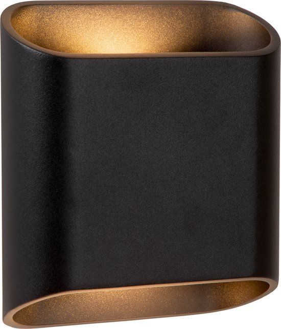Lucide ATILA - Wandlamp Binnen/Buiten - LED Dimbaar - 2x5W 2700K - IP65 - Zwart