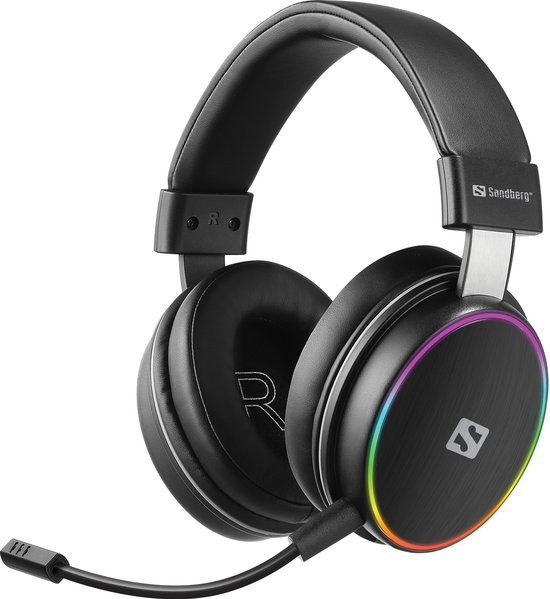 Sandberg 126-42 HeroBlaster - Game headset - Draadloos - Zwart - RGB