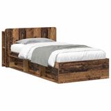vidaXL Bedombouw met opslag Oud hout 80 x 200 cm Bewerkt hout
