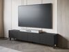 FUKETTE Meuble tv-hifi 4 portes battantes 190 cm graphite/noir