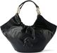 Coccinelle Leren handtas schoudertas Smash Handbag Smooth Leather Noir zwart