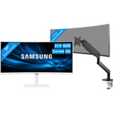 Samsung ViewFinity S6 LS34C650TAUXEN + BlueBuilt Bras de moniteur