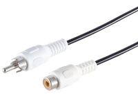 1aTTack.de 1x 2,5m - RCA-kabel, RCA-male naar RCA-female, stereo audio-aansluitkabel, gegoten connectoren, vernikkelde contacten, HiFi TV DVD-console
