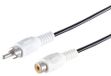 1aTTack.de 1x 2,5m - RCA-kabel, RCA-male naar RCA-female, stereo audio-aansluitkabel, gegoten connectoren, vernikkelde contacten, HiFi TV DVD-console