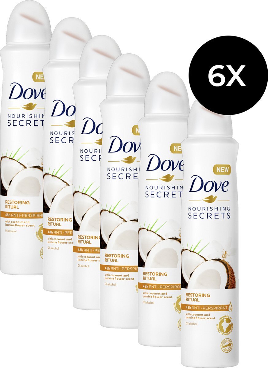 Dove Nourishing Secrets Restoring Ritual Deodorant Spray - 6 x 250 ml