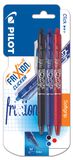 Pilot FriXion Ball Clicker Stylo roller - Noir, Bleu, Rouge