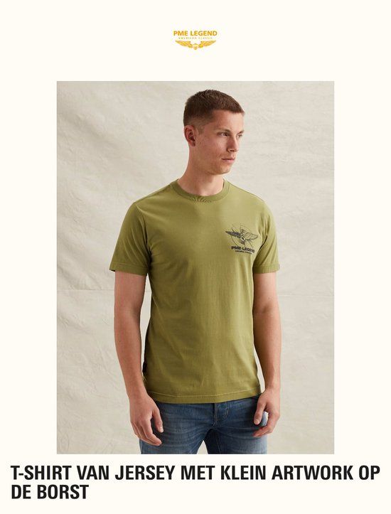 PME LEGEND T-Shirt JERSEY KLEIN ARTWORK MOSSTONE XXL