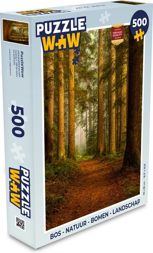 MuchoWow Puzzel Bos - Natuur - Bomen - Landschap - Bladeren - Legpuzzel - Puzzel 500 stukjes - Sinterklaas cadeautjes - Sinterklaas voor grote kinderen