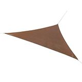 Coolaroo Kant-en-klaar Schaduwdoek, 90% UV-blokkering, Ademend, Driehoekig, 4,90 m, Mokka