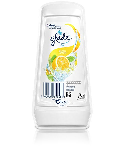 Glade Gel Fresh Lemon - Vaste luchtverfrisser - wit