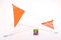 Merkloos / Sans marque Bike Fun fietsvlag oranje - 150 cm