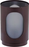 WOOOD Tavo Windlichten - Metaal/Glas - Bruin - Set Van 2