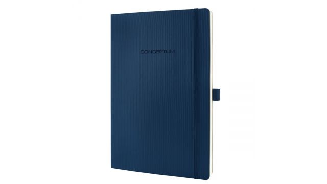 Sigel Conceptum Pure Softcover A4 Ruled Notebook - Blue