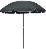 vidaXL Parasol met stalen paal 240 cm antracietkleurig