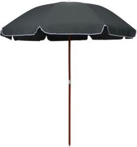 vidaXL Parasol met stalen paal 240 cm antracietkleurig