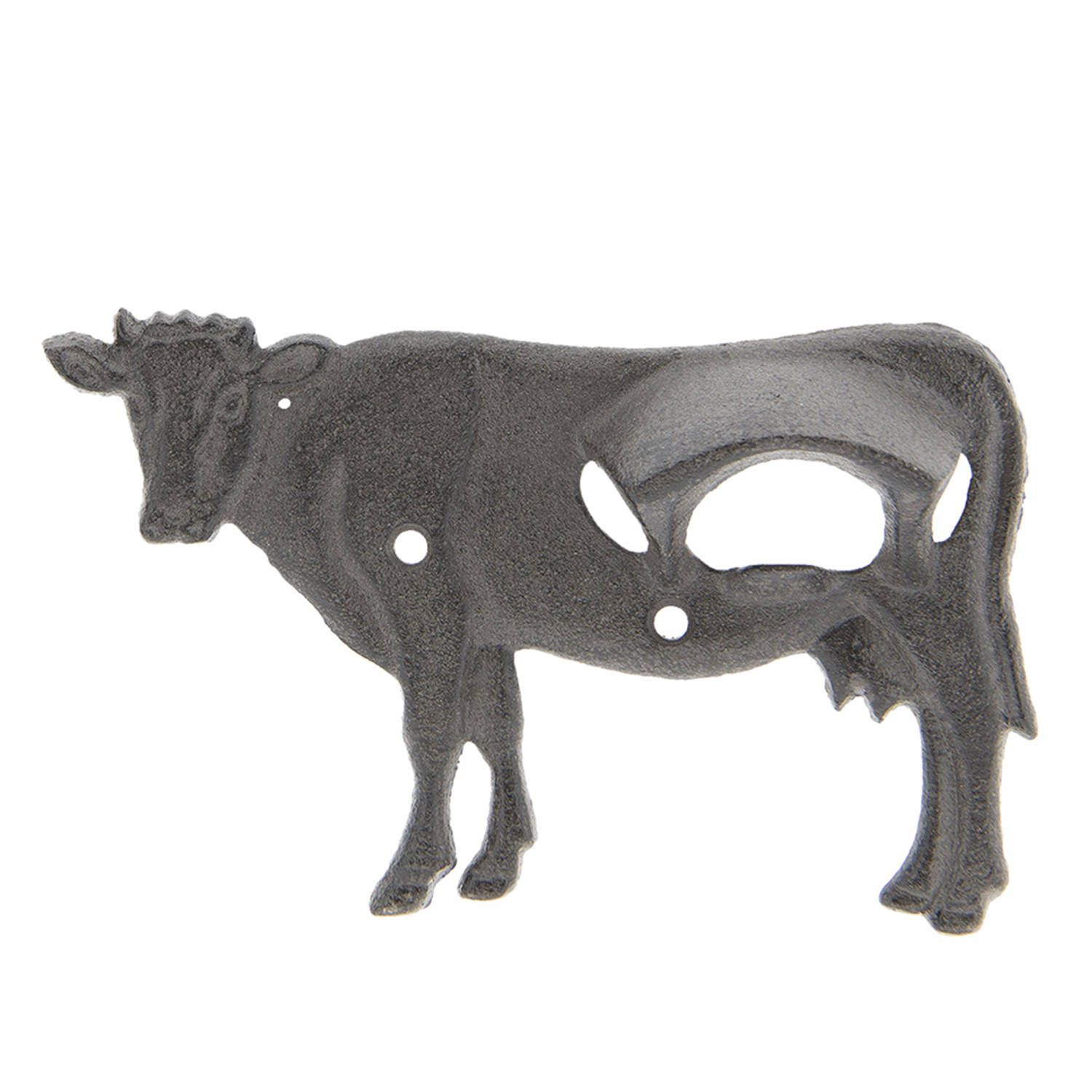 Clayre & Eef Flesopener - 16x3x10 cm - Bruin - IJzer - Bieropener