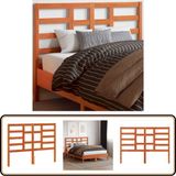 vidaXL Hoofdbord Massief Grenenhout Wasbruin 135 cm