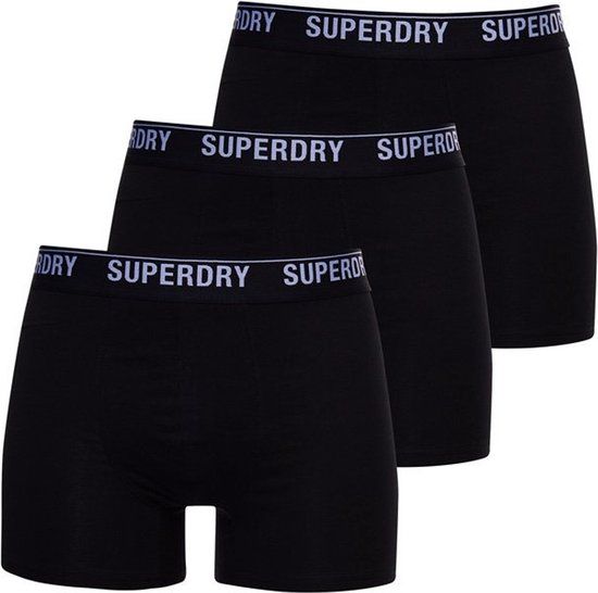 Superdry Boxershorts 3-Pack Heren - Zwart - Maat S