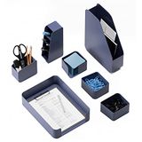 Bureau-organizer met RED DOT Design Award - Premium pennenhouder van gerecycled materiaal - kantoororganizer voor milieuvriendelijke orde aan het bureau - thuiskantoor bureau-organizer - blauw