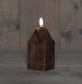 Anna's Collection maisonnette LED bougie flamme 3D bronze 5 x 6 x 15cm