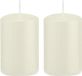 Enlightening Candles Trend Candles Bougie cylindrique/bougie tronc - 2x - Ivoire - 5 x 8 cm - 18 heures de combustion