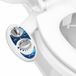 LUXE Bidet Neo 185 (Elite) Niet-elektrische bidet toiletbevestiging met zelfreinigend dubbel mondstuk en eenvoudige waterdrukaanpassing voor sanitaire en vrouwelijke was (blauw en wit) 34,3 x 17,8 x