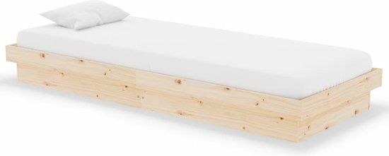vidaXL Bedframe massief hout 75x190 cm