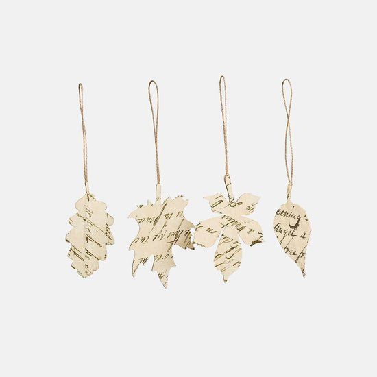 LOBERON Hanger set van 4 Fleuriene crème