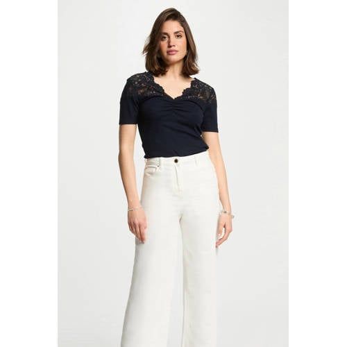Morgan top marineblauw