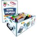 Lavatelli Schoolorganizer, kartonnen doos voor schrijfwaren en creatieve activiteiten voor kinderen, school, 4 binnenverdelers + met gathouder, voor pennen en A4-vellen, 32 x 22,5 x 15 cm