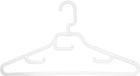 MSV Opvouwbare plastic hangers, zilver, 4 stuks