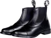 HKM Jodhpurschoenen met elastieken inzetstuk, rundleer, ritssluiting, unisex, zwart, maat 45
