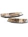 DRW Set van 2 tafelopzetstukken, keramiek, bruin, 13,5 x 4 x 30 en 17 x 4 x 39 cm