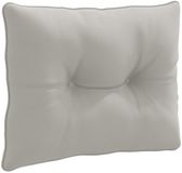 vidaXL Rugkussen PUTTEN 100% Polyester Grijs 50 x 40 x 10 cm