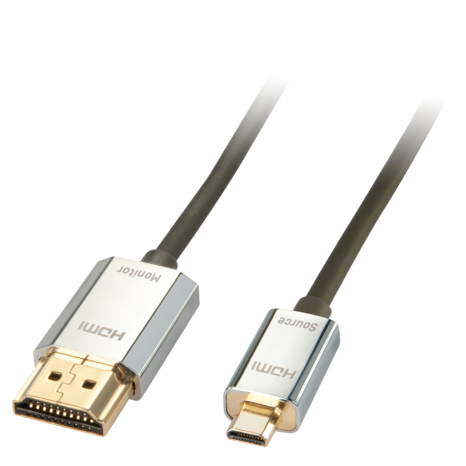 LINDY 41678 HDMI Kabel - 3 m - Zwart, Chroom, Goud