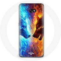 Maniacase Hoesje voor Samsung Galaxy A3 2017 Wolf van ijs en vuur