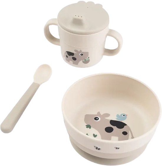 Done By Deer Foodie First Meal Set - Tiny Farm - 3-Delig - Sand