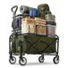Merkloos Relaxdays Bolderkar opvouwbaar - 95 liter - tot 100 kg - groen