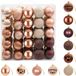 vidaXL Set de boules de Noël - 75 pièces - Champagne et marron - 6 cm - Polystyrène