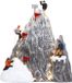 Santaville - Hikers Climb on Mountaintop with LED polyresin 35cm