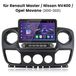 Renault Master III, Opel Movano B, Nissan NV400 (2010-2018) 10.1-inch Android 15 autoradio avec Carplay, GPS, Wi-Fi, 4G, Bluetooth, DAB+, commande au volant, DSP, USB, processeur 8 cœurs, 6+128 Go