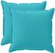 vidaXL - Housse de coussin - 2 pièces - BOIS - Turquoise - 60 x 60 cm - Polyester