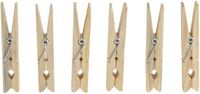Merkloos Betra Wasknijpers - 72 stuks - Hout - Bruin - 7,2 cm