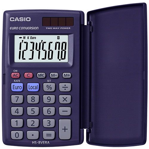 Casio HS-8VERA - Zakrekenmachine - Blauw
